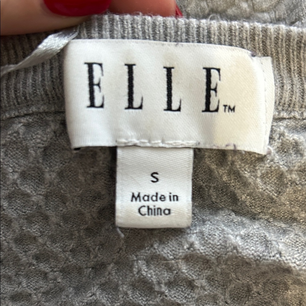 Elle Heather Gray Knit Top